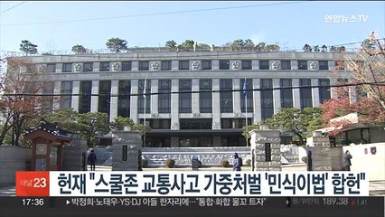 헌재 "스쿨존 교통사고 가중처벌 '민식이법' 합헌"