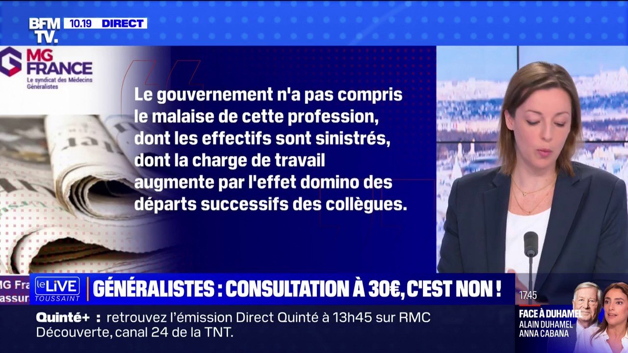Médecins généralistes: les syndicats rejettent la proposition  d'augmenter de 1,50€ les consultations