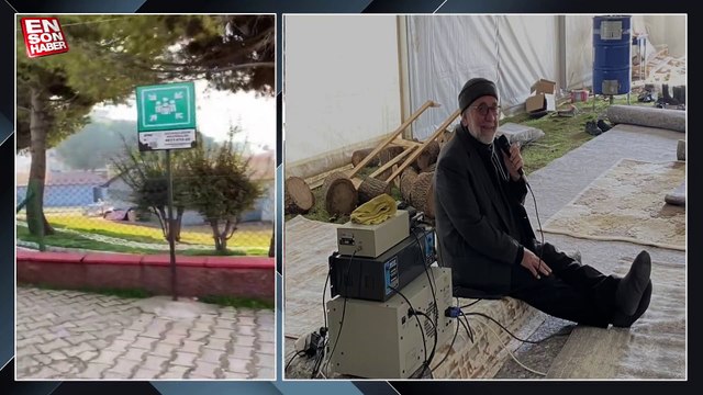 Kahramanmaraş'ta cami imamı depremzede çocuklar için şarkı söyledi