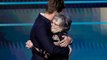 Andrew Garfield gave Sally Field a kiss during her backstage interview at the SAG Awards