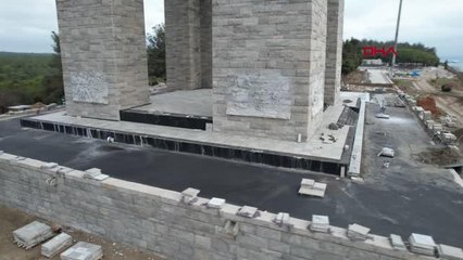 ŞEHİTLER ABİDESİ'NDE CUMHURİYETİN 100'ÜNCÜ YILINA ÖZEL YAPILAN ÇALIŞMALARDA SONA GELİNDİ