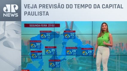 Frente fria se aproxima e São Paulo terá dia de chuva nesta segunda-feira (27)