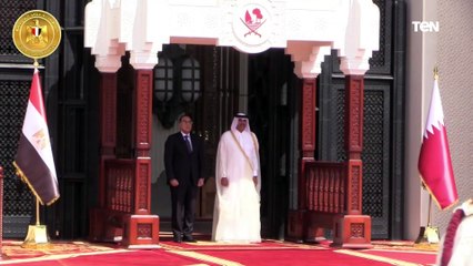 مراسم استقبال رسمىة لرئيس الوزراء من نظيره القطرى