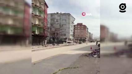 Malatya'da 6 katlı binanın çökme anı kamerada
