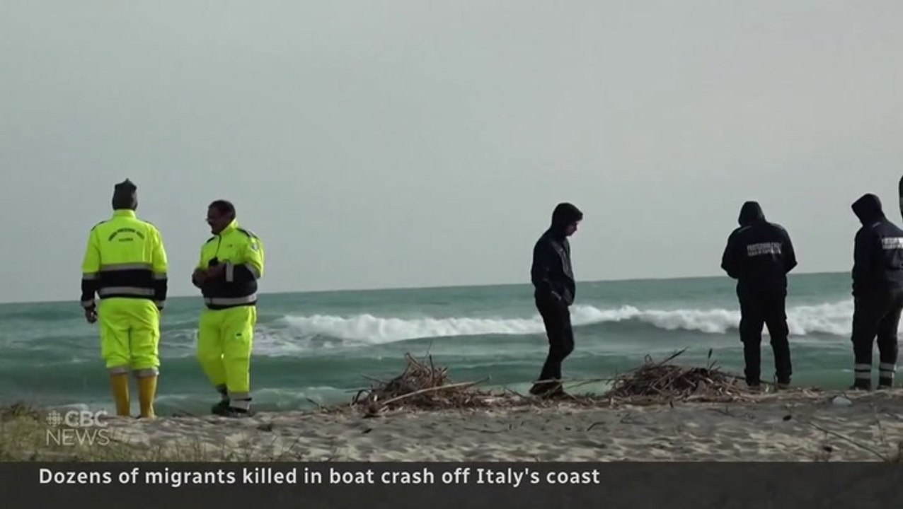 Children among dozens of migrants killed in boat crash off Italian coast