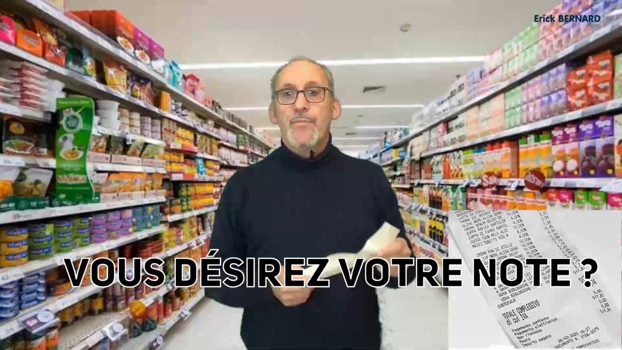 Ta note de supermarché