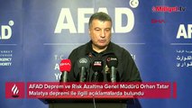 Malatya’da 5,6 büyüklüğünde deprem! AFAD Müdürü Orhan Tatar'dan açıklama