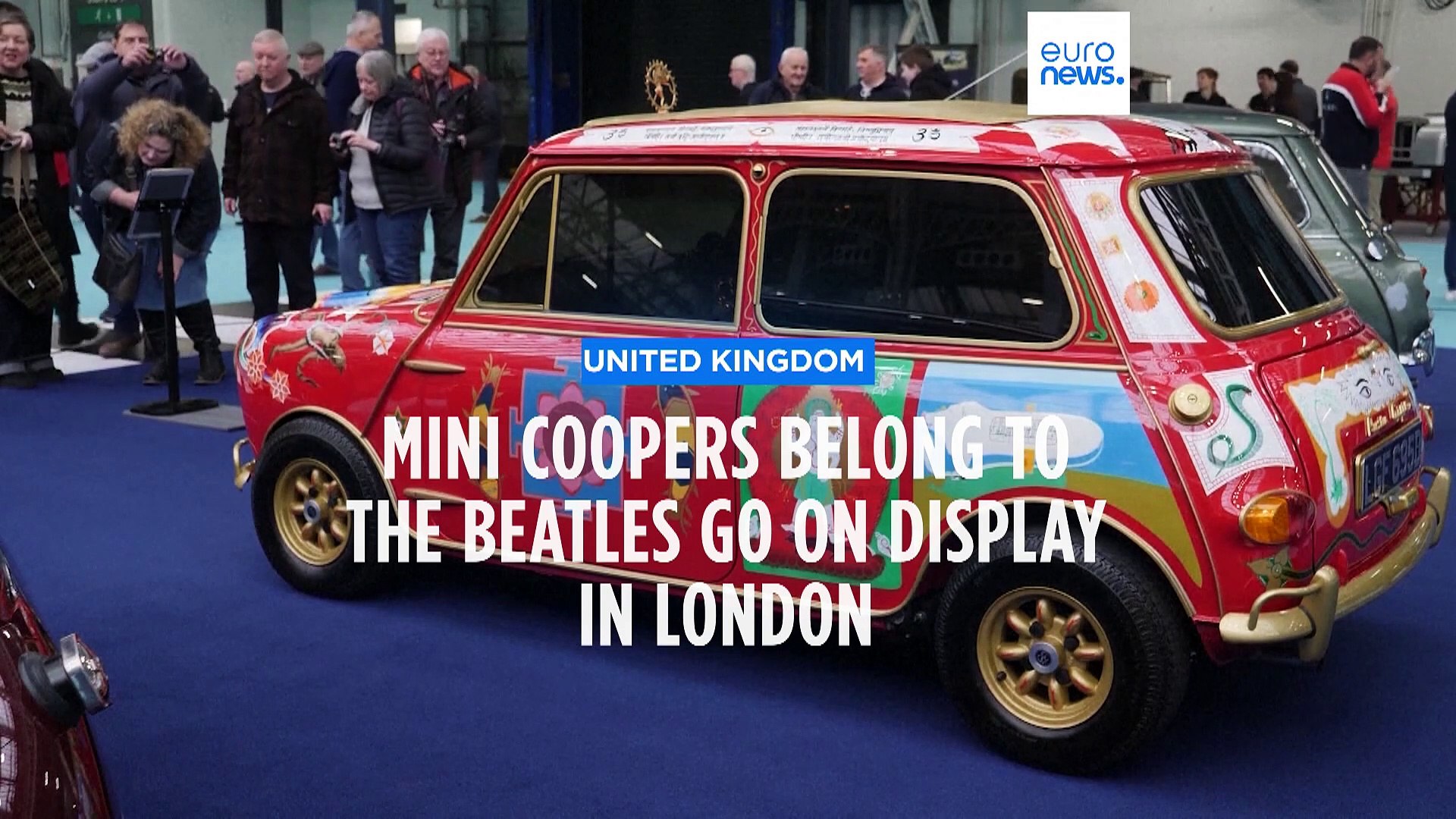 Beatles' Minis: Cars belonging to McCartney, Harrison and Ringo are on  display in London - video Dailymotion