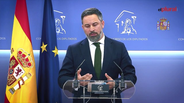 Santiago Abascal, líder de VOX, registra la segunda moción de censura contra el Gobierno de Pedro Sánchez en Congreso
