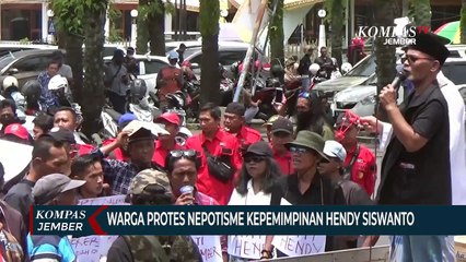 Demo 2 Tahun Hendy-Gus Firjaun, Warga Kritisi Nepotisme Bupati Jember
