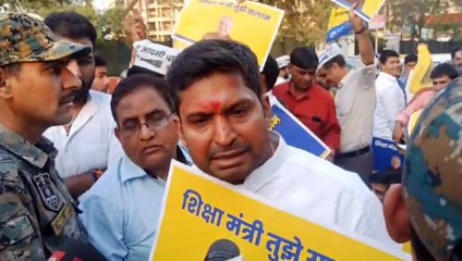 मनीष सिसोदिया की गिरफ्तारी के विरोध में जयपुर में आप पार्टी का विरोध-प्रदर्शन