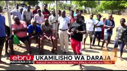 Wakaazi Wa Dongokundu Waitaka Serikali Kukamilisha Daraja