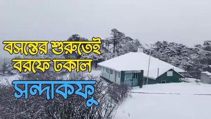 বসন্তের শুরুতেই বরফে ঢকাল পাহাড়, বছরের প্রথম তুষারপাত সন্দাকফুতে