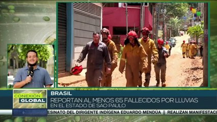 Lluvias en el litoral norte de Sao Paulo deja 65 fallecidos