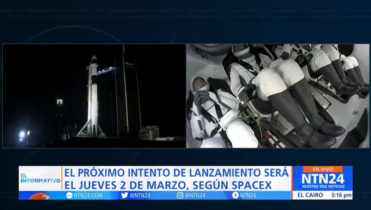 Cancelan el despegue de una misión tripulada de SpaceX hacia la Estación Espacial Internacional