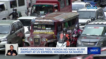 Isang linggong tigil-pasada ng nasa 40,000 jeepney at UV Express, ikinakasa sa Marso | Saksi