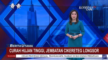 Curah Hujan Tinggi, Jembatan Cikereteg di Bogor Longsor