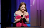 Jessica Chastain's 'whole body was shaking' when she fell over at SAG Awards