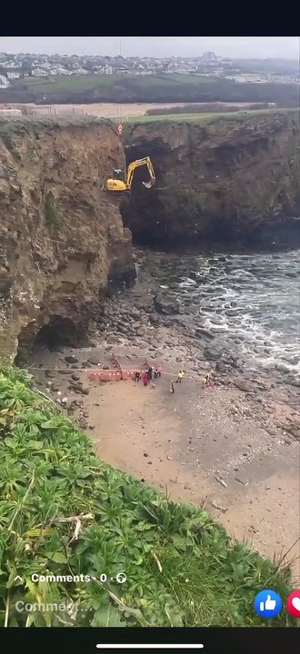Work underway to concrete cliff