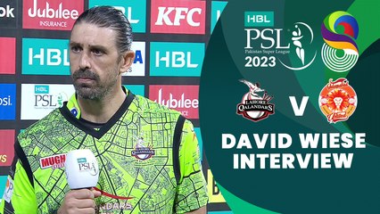 David Wiese Interview | Lahore Qalandars vs Islamabad United | Match 16 | HBL PSL 8 | MI2T