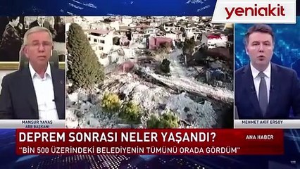 Mansur Yavaş deprem felaketini siyasi malzemeye çevirdi