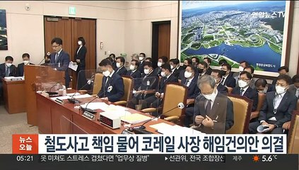 정부, 철도사고 책임 물어 코레일 사장 해임건의안 의결