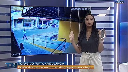 Foragido de MG furta ambulância no interior do ES