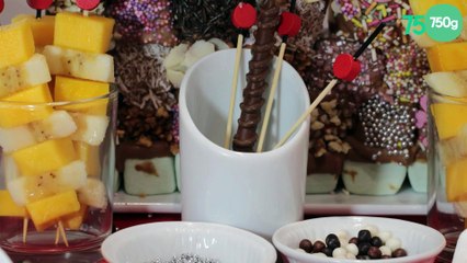 Autour d'une fondue de chocolat