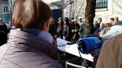Manifestation du lundi 27 février 2023 devant le conseil départemental du Jura