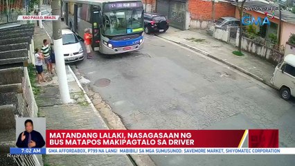 Matandang lalaki, nasagasaan ng bus matapos makipagtalo sa driver | UB