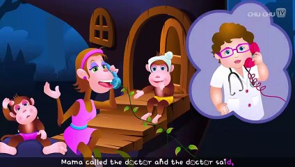 Five Little Monkeys Jumping On The Bed _ Part 1 - 3D Animation - English Nursery