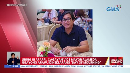 Libing ni Aparri, Cagayan Vice Mayor Alameda ngayong araw, idineklara "Day of Mourning" | UB