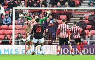 Joe Nicholson reacts as Sunderland are beaten 5-1 by Stoke City on Alex Neil's Stadium of Light return