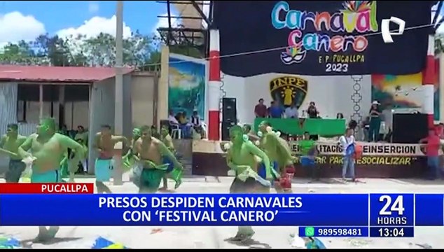 Pucallpa: presos despiden carnavales bailando danzas típicas