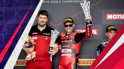 Скачать видео: Berjaya Lagi, Alvaro Bautista Juara Race 2 WSBK 2023 Mandalika