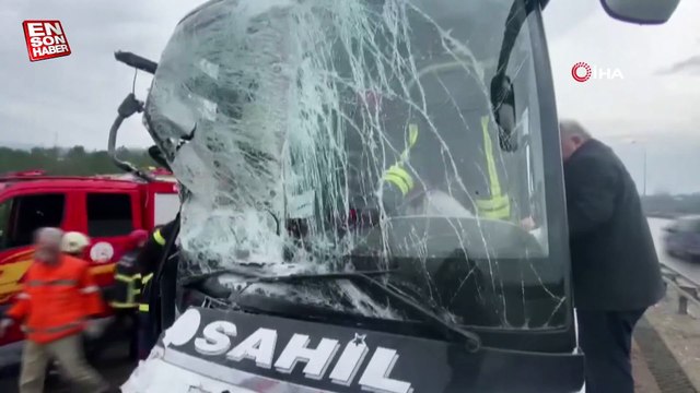 TEM Otoyolu Kocaeli geçişinde zincirleme kaza