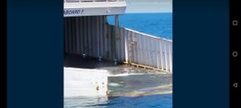 Ferry sinking.car Carrier ferry sinks in sea.