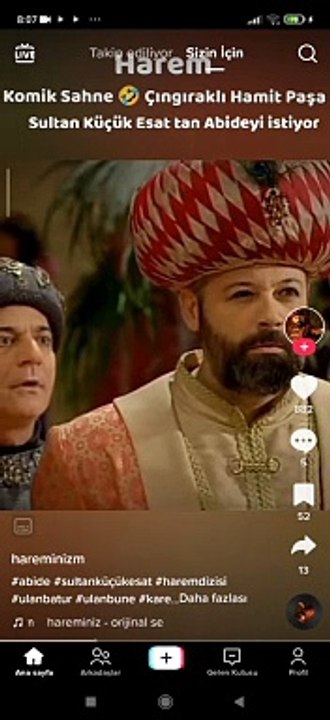 Sultan küçük Esattan abideyi istiyor.