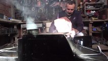 Rizeli soba üreticisi mini jip ve kamyonet tarzı yaptığı sobalarla ilgi çekiyor