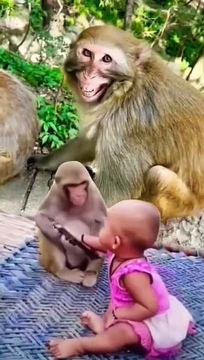 The funny videos  बच्चे_को_परेशान_किया#monkey#love#viralshorts#shorts#viral#funny#reels#ytshortsviral#reel_#ytshorts