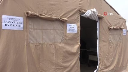 Öğrenciler için çadır kentlerde Destekleme Yerleştirme Kursları başladı