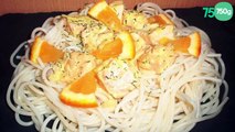 Spaghettis au saumon et à l'orange