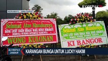 Karangan Bunga Untuk Lucky Hakim Bertebaran di Indramayu