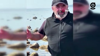 Saros Körfezi'nde deniz suyu çekildi