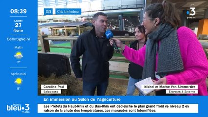 En direct du salon de l'agriculture 2023 : Michel et Marine Van Simmertier, Ovalie la vache star