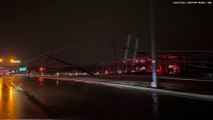 Video shows downed power lines in Norman, Oklahoma after tornado rips through