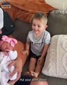 Boy Holds Baby Sister: A Heartwarming Moment of Sibling Love
