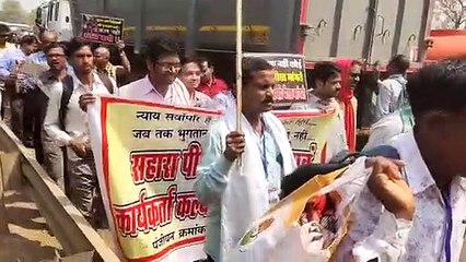 सहारा पीडि़तों की पदयात्रा पहुंची राजधानी, सीएम को सौंपेंगे ज्ञापन