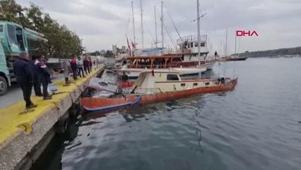 BODRUM'DA SU ALAN TUR TEKNESİ BATTI