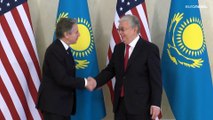 بلينكن يزوز كازاخستان حليفة روسيا والصين ويعلن دعمه لسيادتها